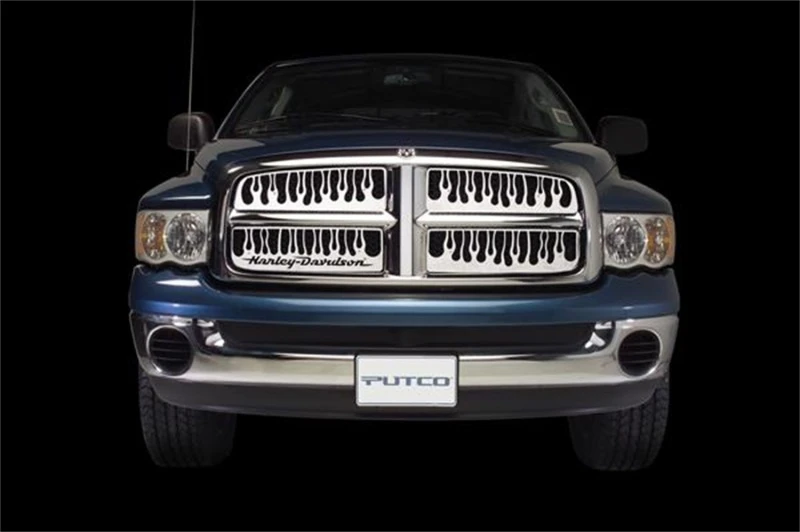 Putco 03-06 GMC Sierra LD/HD mit Logo-Ausschnitt Flaming Inferno Edelstahlgrill