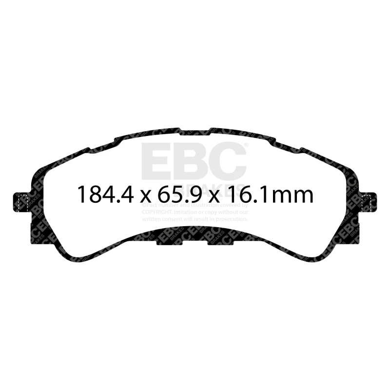 EBC 2019+ Ford Ranger 2WD 2.3T Greenstuff Front Brake Pads