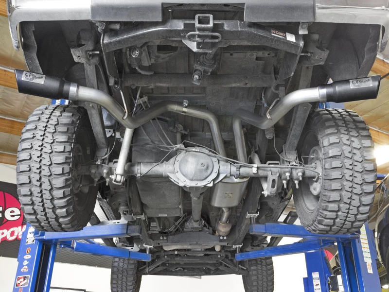 aFe MACH Force-Xp 3 Zoll CB SS Dual Auspuff mit schwarzen Endstücken 09-16 GM Silverado/Sierra 4.3L/4.8L/5.3L