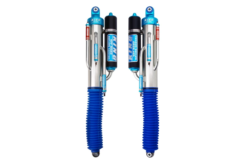 King Shocks Hinterer 3,0 Zoll Durchmesser 3-Rohr-Bypass-Piggyback-Stoßdämpfer mit Standard-Finnen-Reservoir