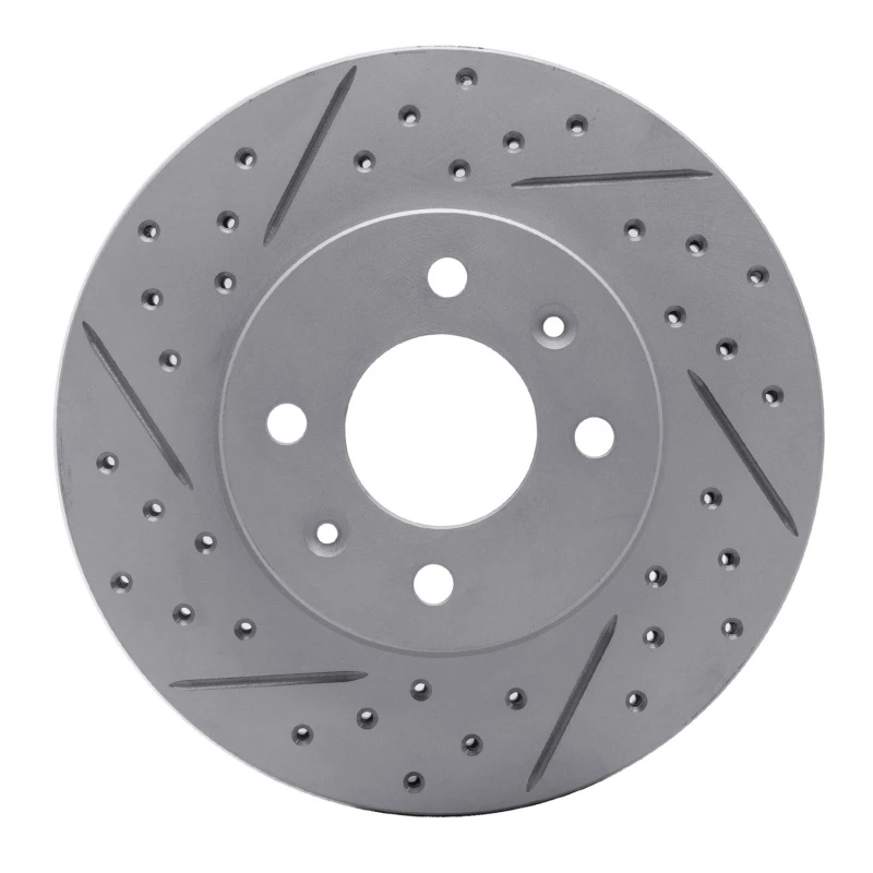 DFC 12-25 Dodge Attitude (Mexico) Front Right Drilled & Slotted Geoperformance Rotor