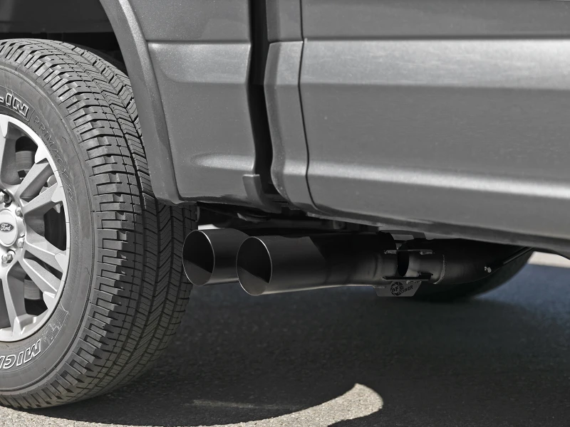 aFe Rebel DPF-Back 409 SS Auspuffsystem mit Doppel-Black-Tipps 18-19 Ford F-150 V6 3.0L (td)