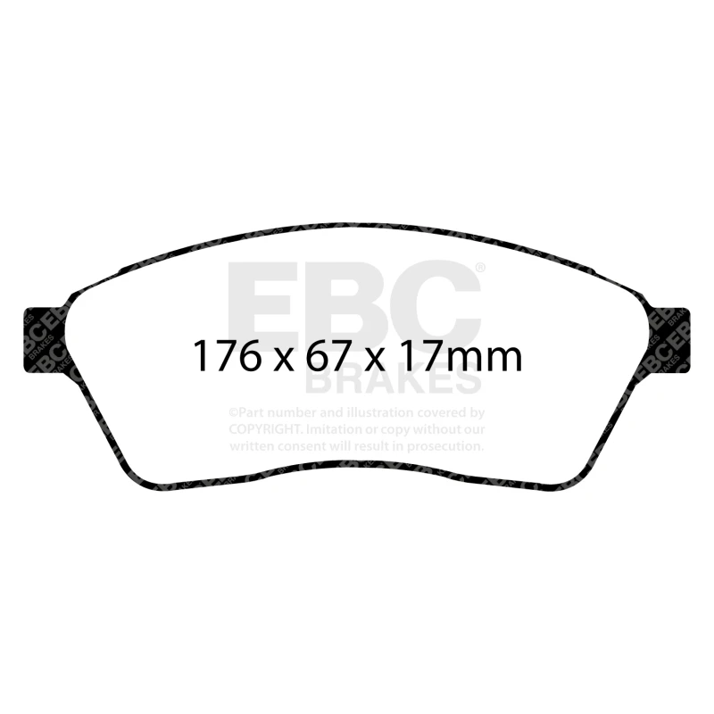 EBC 10-11 Cadillac SRX 2.8 Turbo Greenstuff Front Brake Pads