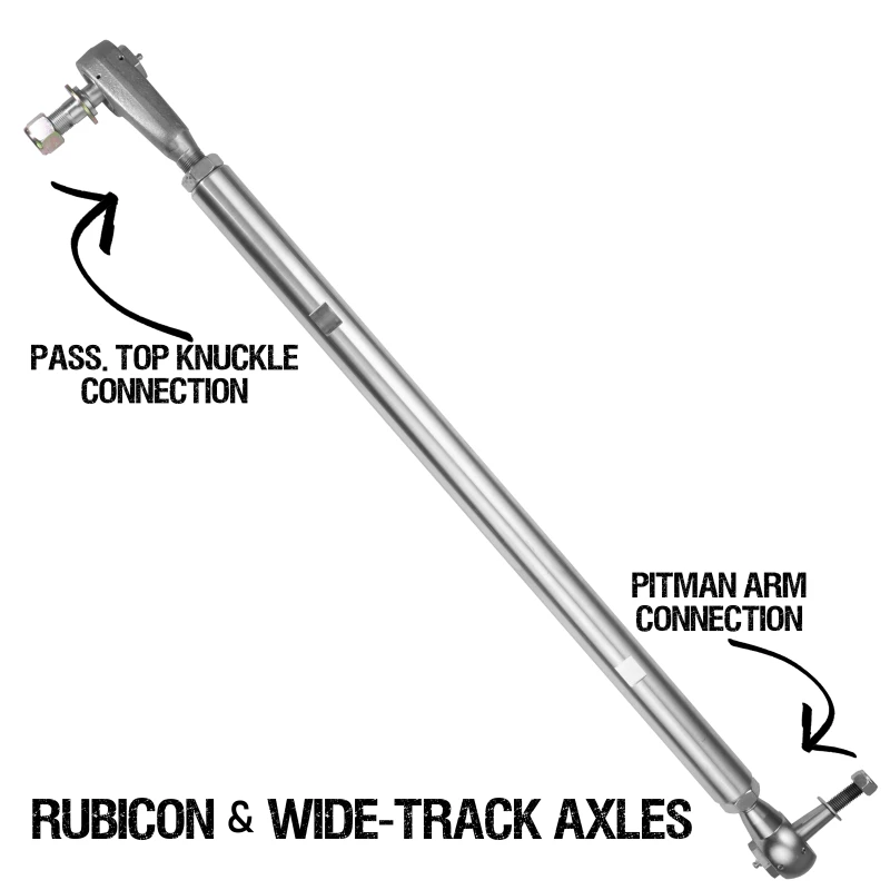 Rock Krawler Pro-X Top Mount Drag Link für 2018+ Jeep Wrangler (JL/JLU/JT Rubicon & Wide Track Axles)