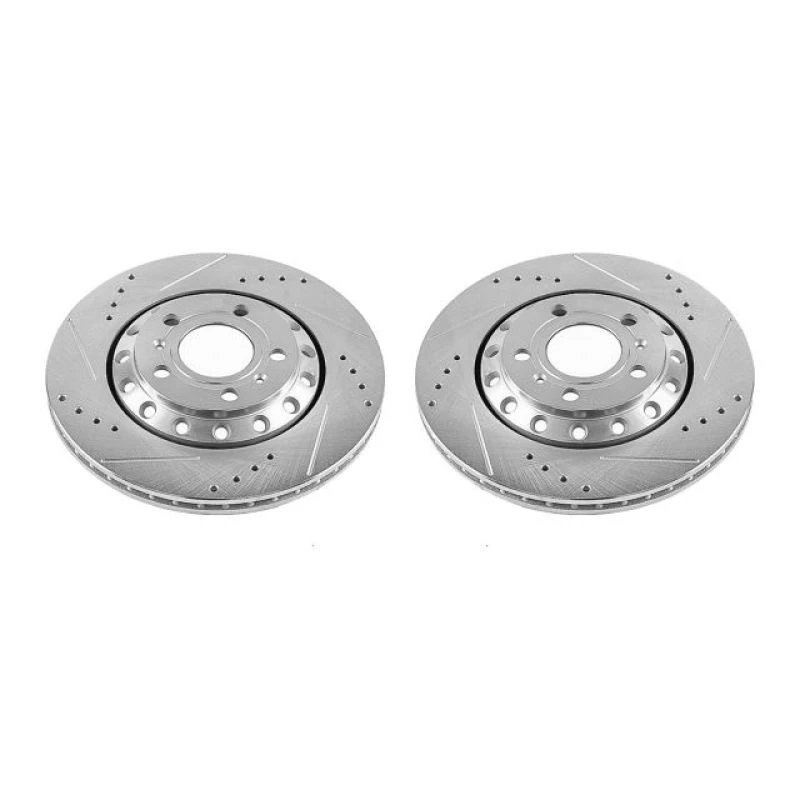 Power Stop 03-10 Audi A8 Quattro Rear Evolution Drilled & Slotted Rotors - Pair
