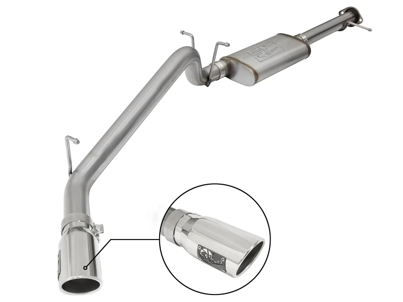 aFe Mach Force-XP Auspuff 3in CB SS 15-17 GM Colorado/Canyon 2,5L/3,6L Seiten Ausgang mit polierter Spitze