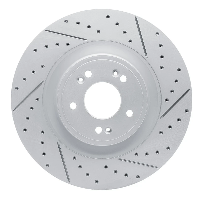 DFC 18-20 Genesis G80 Front Right Drilled & Slotted Geoperformance Rotor