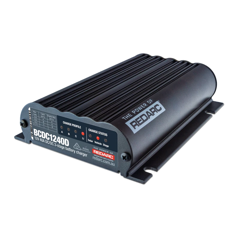 REDARC DC/DC Dual-Input-Fahrzeugbatterieladegerät - 12V 40A