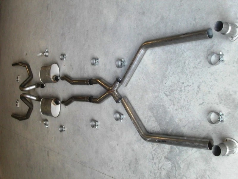 Stainless Works Chevy Chevelle Klein/Big Block 1966-67 Auspuff 2 1/2 Zoll für Header mit X-Rohr