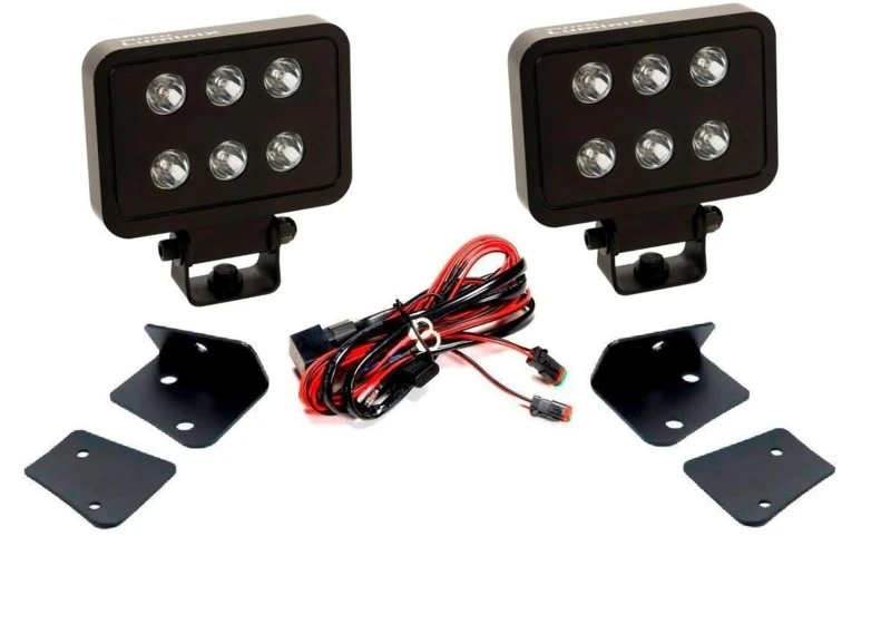 Putco 07-18 Jeep Wrangler JK - 2 Stück Luminix 4-Zoll-Blöcke mit Fensterhalterungen Luminix Jeep LED Kits