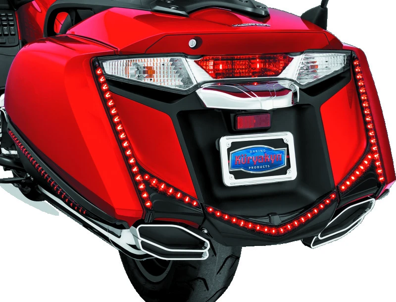Kuryakyn L.E.D. Rear Fender Tip für 2012–2017 GL1800 Gloss Black Smoke Lens