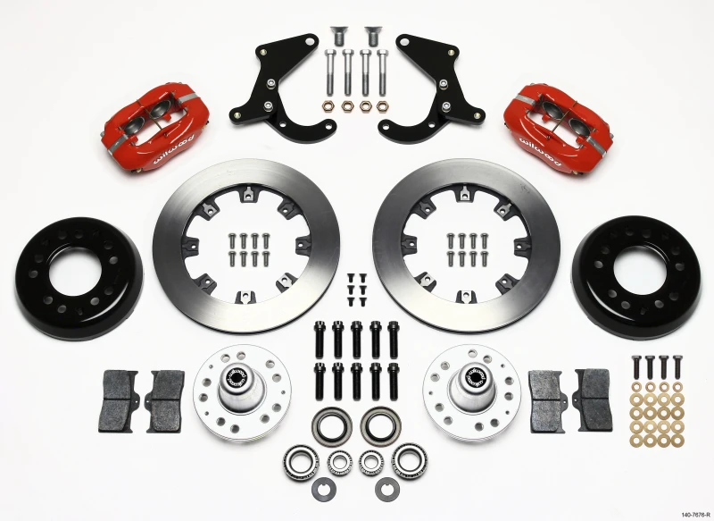 Wilwood Forged Dynalite Vorderes Kit 12,19 Zoll Rot 55-57 Chevy