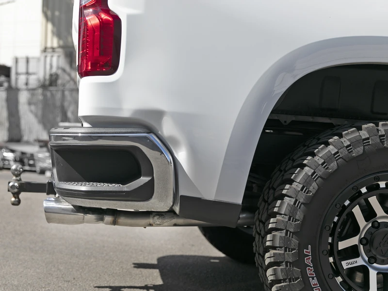 aFe Vulcan Series 3in-2-1/2in 304 SS Kat-Back 2019 GM Silverado 1500 V8-5.3L mit polierten Spitzen