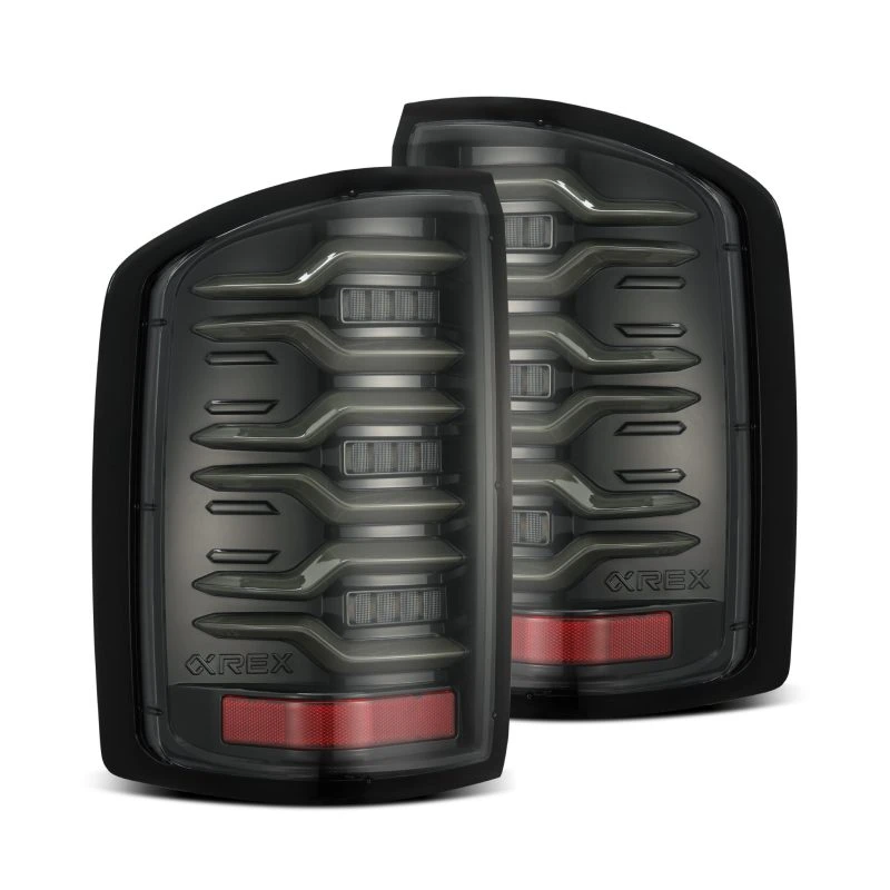 AlphaRex 14-18 GMC Sierra 1500/2500HD/3500HD LUXX-Serie LED-Rückfahrscheinwerfer Alpha-Blk Actv Lgt Seq. Sig