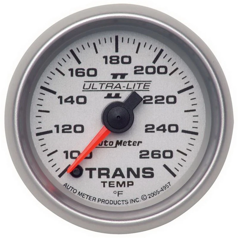 Autometer Ultra-Lite II 2-1/16in Transmission Temperature 100-260 Deg F Digital Stepper Motor Gauge