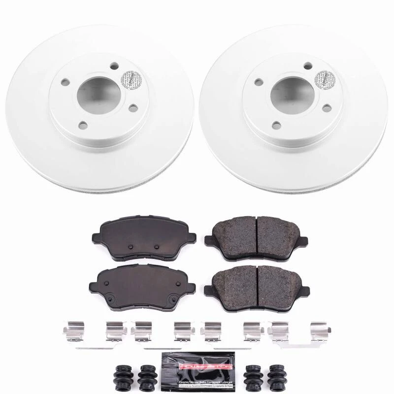 Power Stop 14-19 Ford Fiesta Front Z23 Coated Brake Kit