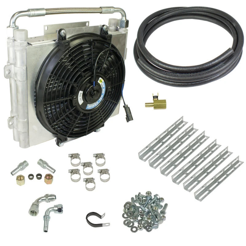 BD Diesel Xtrude Doppel-Kern Getriebekühler-Kit mit 1/2 Zoll Rohr