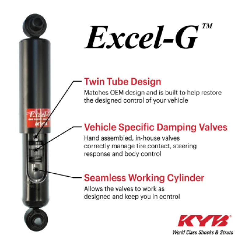 KYB Excel-G Rear Shock for 2018+ Audi Q5 / Q5 PHEV / Q5 Sportback (Exc. Elec. Susp.)