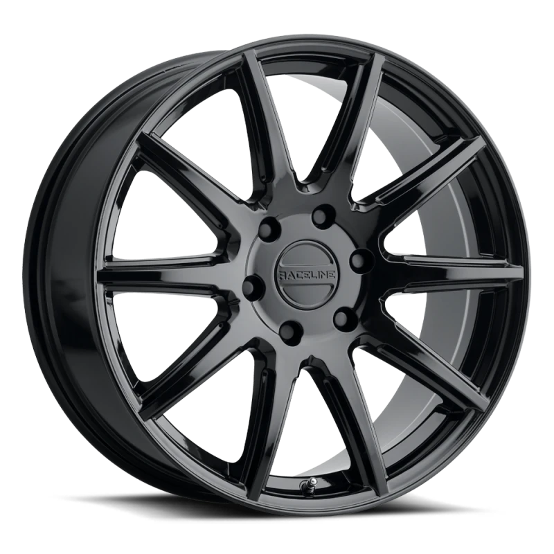 Raceline 159B Spike 22x9.5in / 6x139.7 BP / 15mm Offset / 106.1mm Bore - Gloss Black Wheel