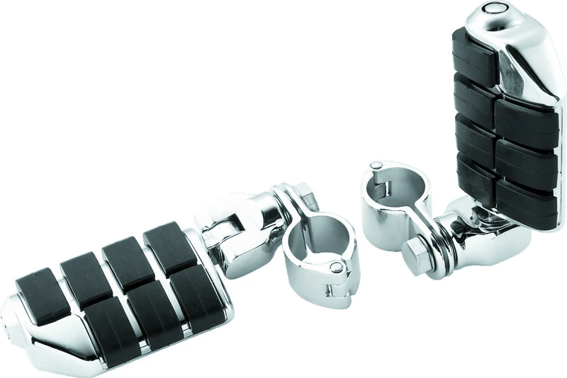 Kuryakyn Dually ISO Fußrasten mit 1-1/4 Zoll Klemme Chrom (Paar)
