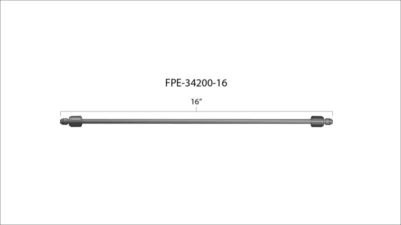 Fleece Performance 16-Zoll-Hochdruck-Kraftstoffleitung (8mm x 3,5mm Leitung, M14x1,5 Nüsse)