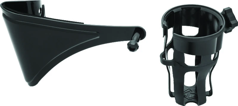 Kuryakyn Reflex Drink Holder Right Side HD Touring Passenger Mount 14 and Up Gloss Black