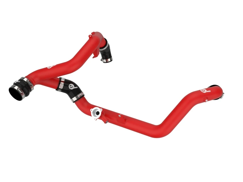 aFe Bladerunner 2-1/4 Zoll Aluminium Hot Charge Pipe Schwarz 20-23 Ford Explorer/Explorer ST - Rot