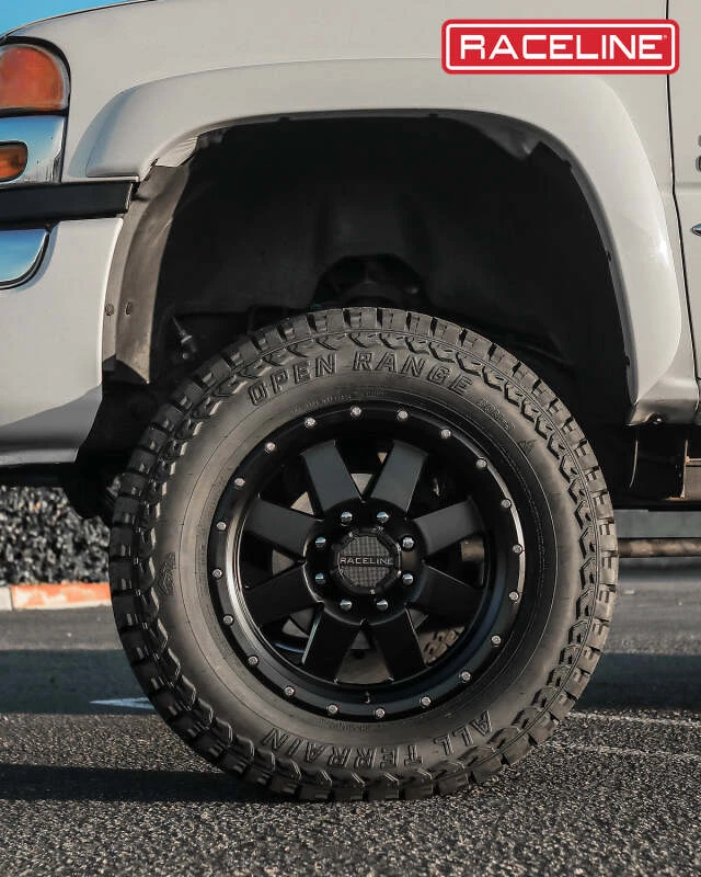 Raceline 935B Defender 16x6.5in / 5x130 BP / 45mm Offset / 84.1mm Bore - Satin Black Wheel