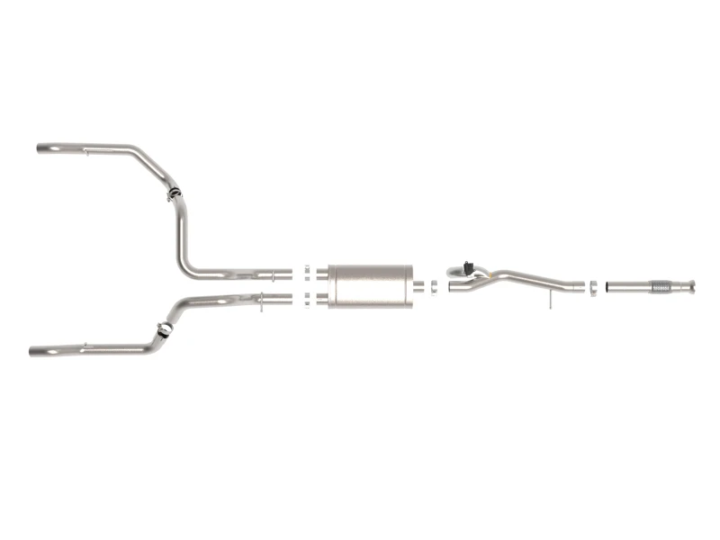 aFe Gemini XV 3-Zoll-304-Edelstahl-Cat-Back-Auspuff mit Cutout 19-21 GM Silverado/Sierra 1500 V8
