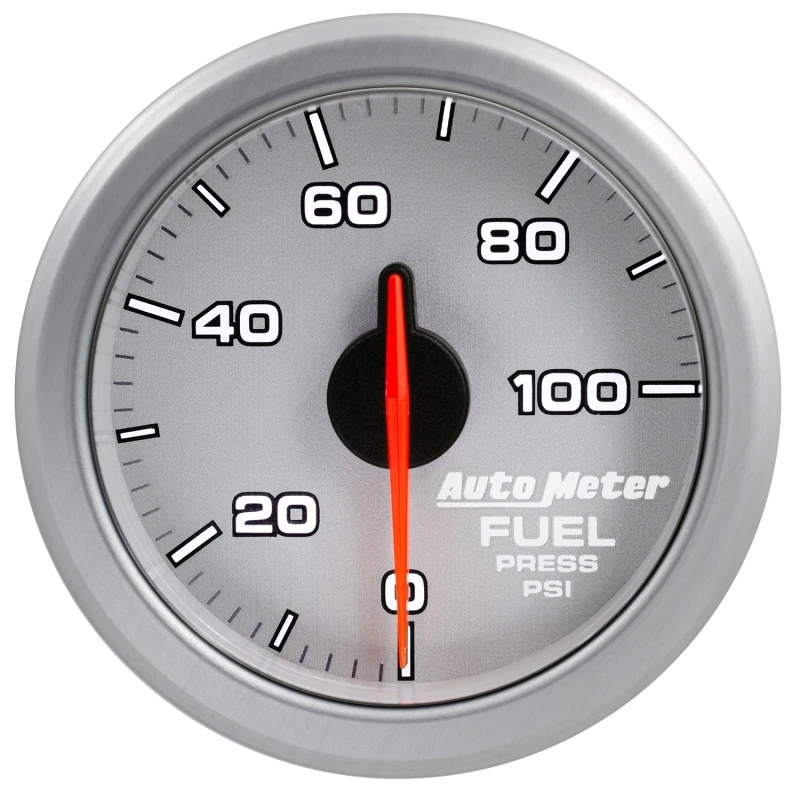 Autometer Airdrive 2-1/6 Zoll Kraftstoffdruckanzeige 0-100 PSI - Silber