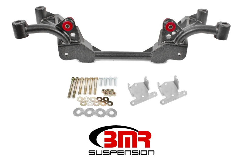 BMR 82-82 3. Generation F-Body K-Member mit SBC/BBC Motorhalterungen und STD. Lenkhebelhalterungen - Schwarz Hammertone