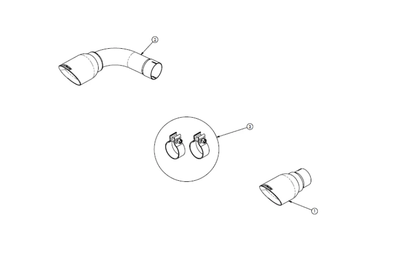 Corsa 10-14 Volkswagen Golf Polierte Endrohr-Kit
