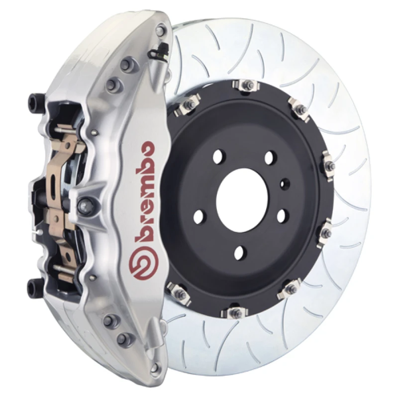 Brembo 14-18 1500 Sierra Exc Alum Fr Knuckl Fr GT BBK 6Pis Cast 2pc 380x34 2pc Rtr Slot Type3-Silv