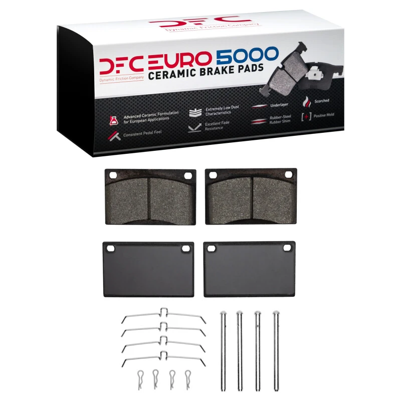 DFC 76-93 Volvo 240/GLE/265/245/264/244/DL/262 Front Euro 5000 Ceramic Brake Pads and Hardware Kit
