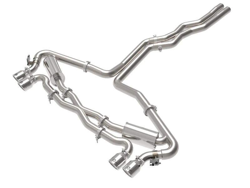 aFe 20-22 Audi RS6 Avant V8 4L(tt) MACH Force-Xp 3in zu 2,5in 304 SS Kat-Abgasanlage mit polierten Spitzen