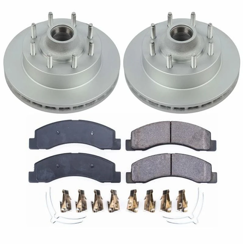 Power Stop 99-02 Ford F-350 Super Duty Front Z17 Coated Brake Kit