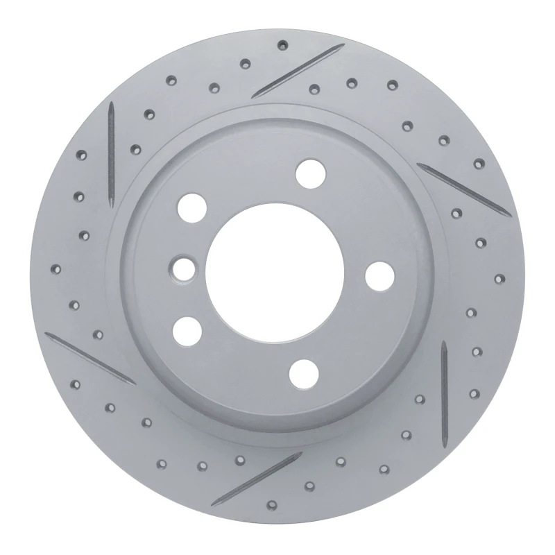 DFC 13-16 Mini Cooper Paceman Rear Left Drilled & Slotted Geoperformance Rotor