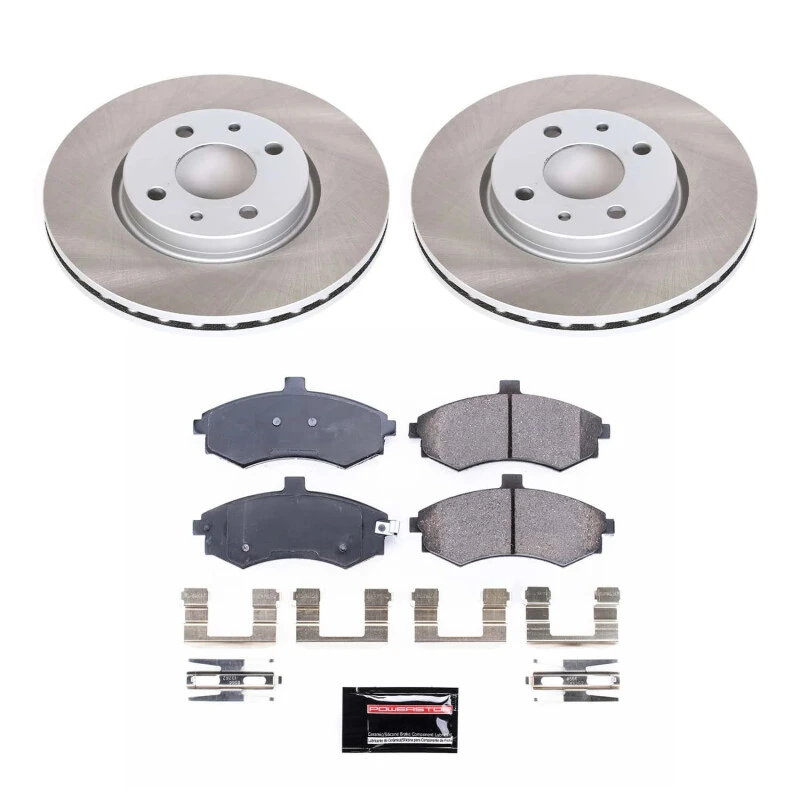 Power Stop Front Semi-Coated Rotor Kit for 1996 Subaru Legacy