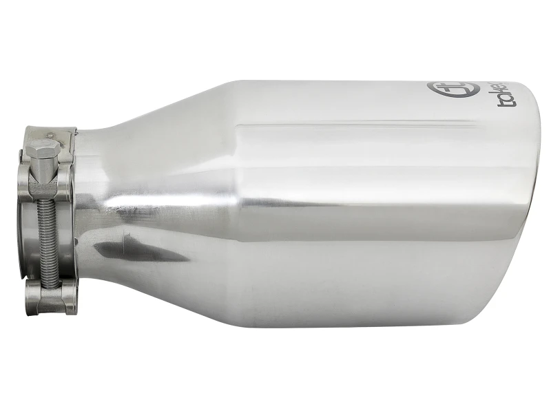 aFe Takeda 304 Edelstahl-Klemm-Endrohr 2,5 Zoll Einlass / 4,5 Zoll Auslass / 9 Zoll L - Poliert