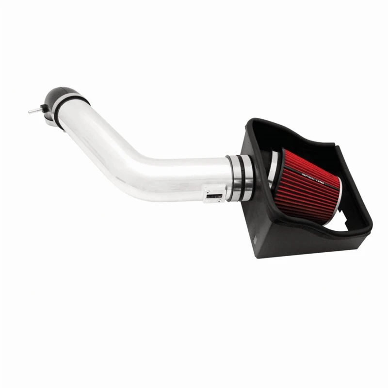 Spectre 09-10 Ford F150 V8-5.4L F/I Luftansaugkit - Poliert mit rotem Filter
