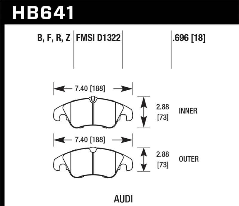 hawk-performance_HB641F.696-679342272ef11 Hawk 2009-2014 Audi A4 HPS 5.0 Vordere Bremse Beläge