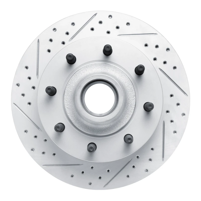 DFC 99-02 Ford Excursion Front Left Drilled & Slotted Geoperformance Rotor