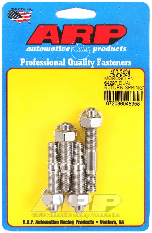 ARP Moroso 64927 Doppel-Rückholfeder ohne Abstandshalter Edelstahl-Karburator-Schraubensatz