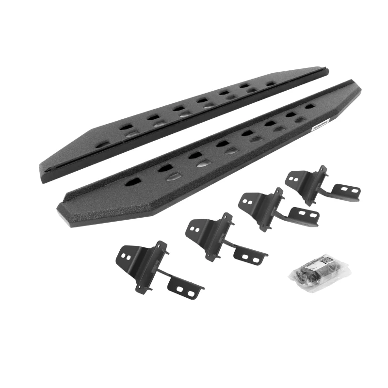 Go Rhino 07-18 Jeep Wrangler JK 2DR RB20 Slim Laufbrett Kit (inkl. Halterungen) - Bedliner-Beschichtung