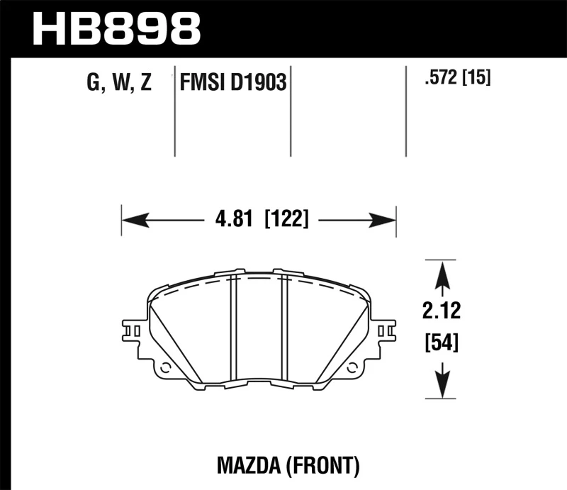 Hawk 17-19 Fiat 124 Spider DTC-30 Vordere Bremsbeläge