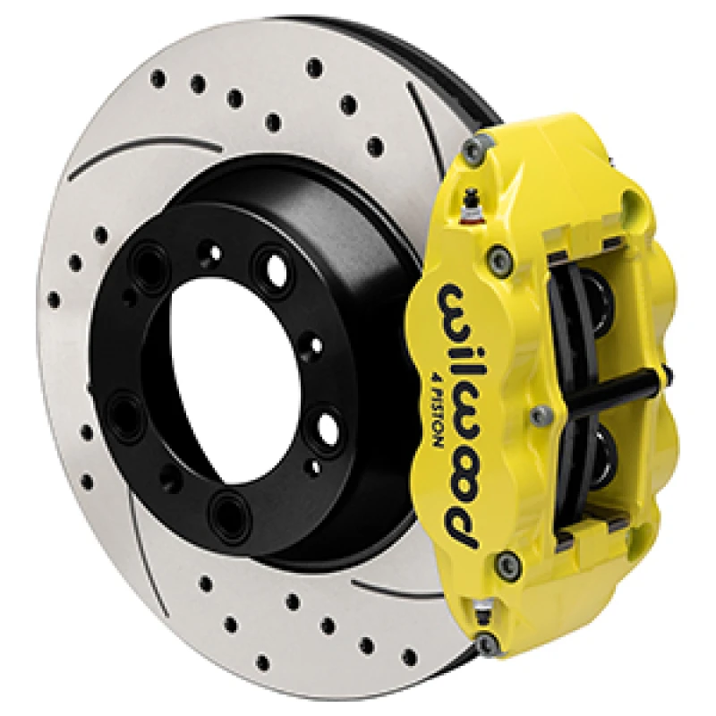 Wilwood 99-12 Porsche 911 (996/997) Superlite 4R Hintere Bremse Kit gebohrt 14,00 Zoll Rotor mit Leitungen - Gelb