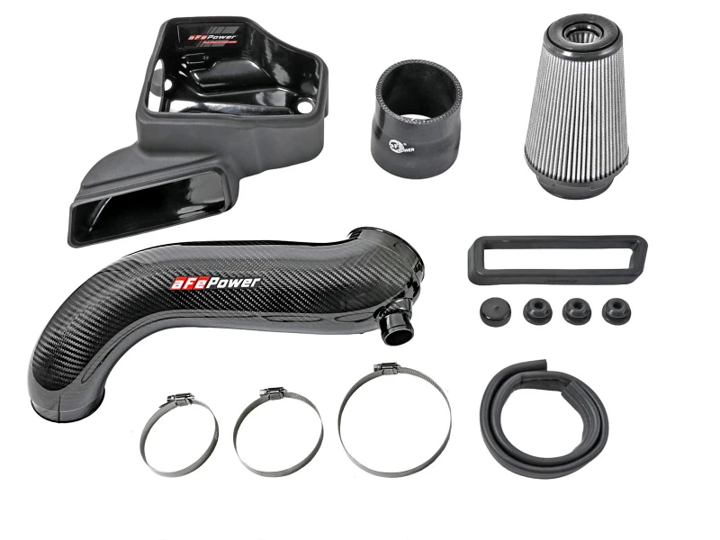 aFe 15-19 VW Golf R (MKVII) L4-2.0L (t) Track-Serie Kohlefaser-Ansaugsystem mit Pro DRY S Filter