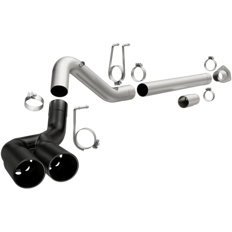MagnaFlow 08-18 Ford F-250/F-350/F-450 4.6L/6.7 DPF-Back Schwarz 4in Dual Single Rear Exit