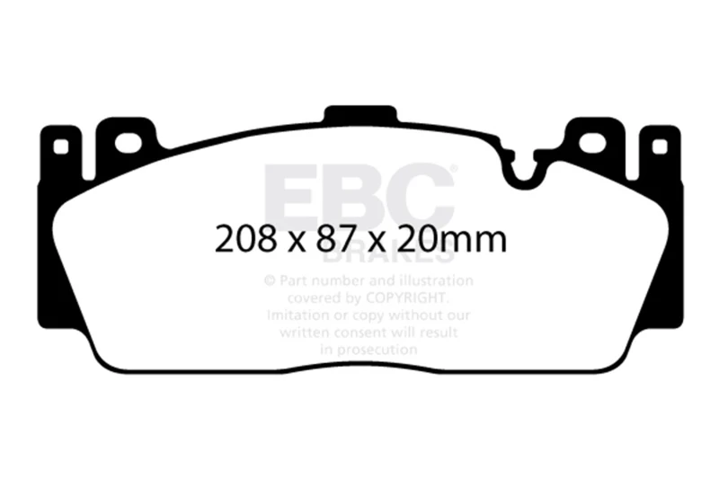 EBC 12+ BMW M5 4.4 Twin Turbo (F10) Yellowstuff Front Brake Pads