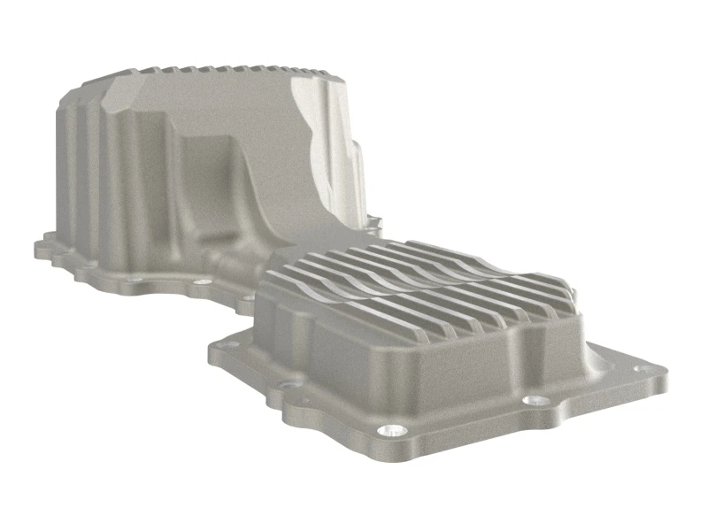 aFe GM Diesel Trucks 17-19 V8-6.6L L5P POWER Street Series Engine Oil Pan Raw w/ Machined Fins
